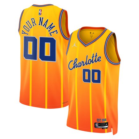 Men's Charlotte Hornets Gold 2025/26 City Edition Swingman Custom Jersey