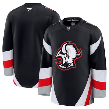 Men's Buffalo Sabres Blank Black 2024-25 Alternate Stitched Hockey Premium Jersey