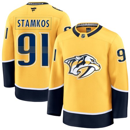 Men's Nashville Predators #91 Steven Stamkos Gold 2024-25 Home Stitched Hockey Premium Jersey