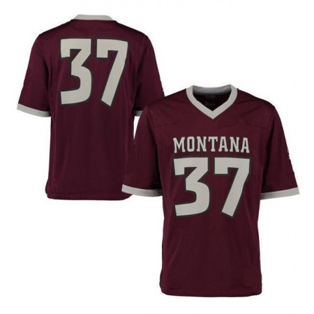 Men's Montana Grizzlies #37 Purple Stitched Jersey