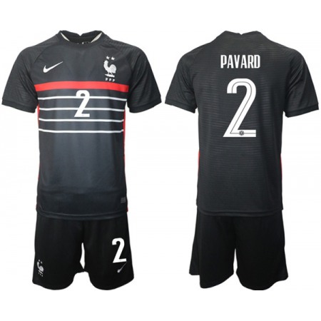 Men's France #2 Pavard Black Home Soccer Jersey Suit