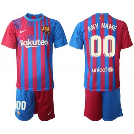 Men's Barcelona Custom Home Soccer Jersey Suit