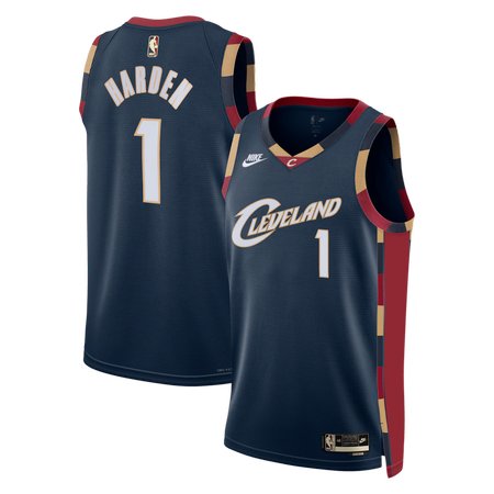 Men's Cleveland Cavaliers #1 James Harden Black 2025/26 Hardwood Classics Jersey