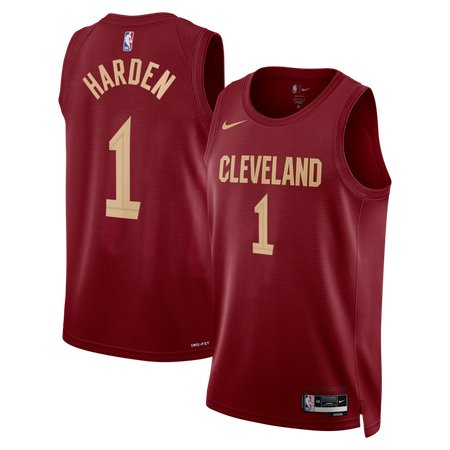 Men's Cleveland Cavaliers #1 James Harden Wine Swingman Icon Edition Jersey