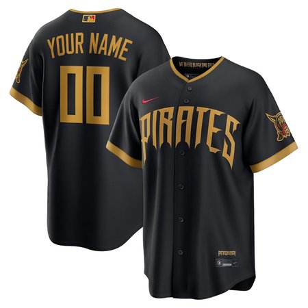 Men's Pittsburgh Pirates Black 2026 City Connect Stitched Custom Jersey