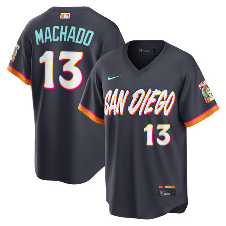 Men's San Diego Padres #13 Manny Machado Nike Obsidian 2026 City Connect Stadium Jersey