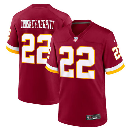 Men's Washington Commanders #22 Jacory Croskey-Merritt Nike Burgundy Game Jersey