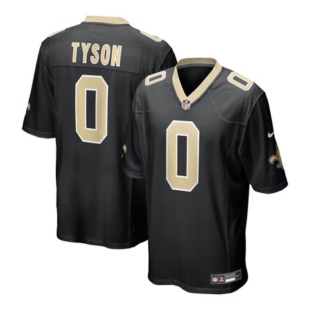 Men's New Orleans Saints #0 Jordyn Tyson Black 2026 NFL Draft Game Jersey