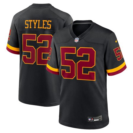 Men's Washington Commanders #52 Sonny Styles Black 2026 NFL Draft Game Jersey