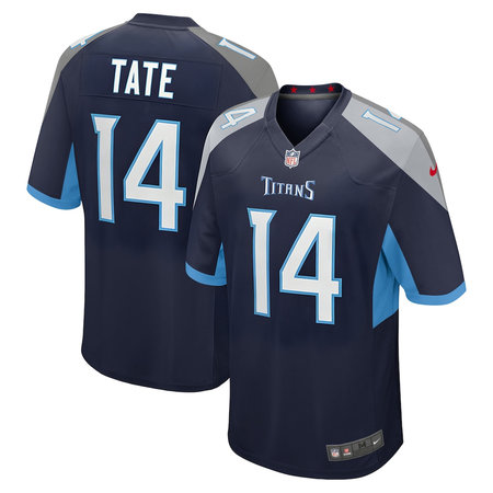 Men's Tennessee Titans #14 Carnell Tate Navy 2026 NFL Draft Game Jersey