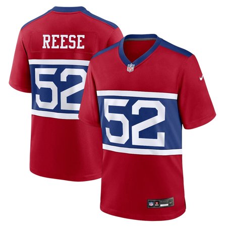 Men's New York Giants #52 Arvell Reese Red 2026 NFL Draft Game Jersey