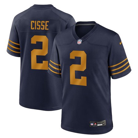 Men's Green Bay Packers #2 Brandon Cisse Navy 2026 NFL Draft Game Jersey