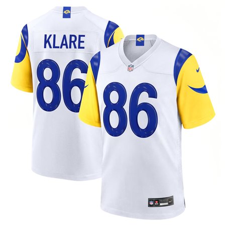 Men's Los Angeles Rams #86 Max Klare White 2026 NFL Draft Game Jersey