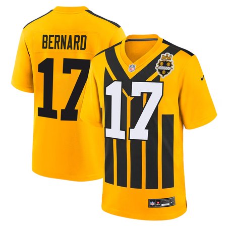 Men's Pittsburgh Steelers #17 Germie Bernard Gold 2026 NFL Draft Game Jersey