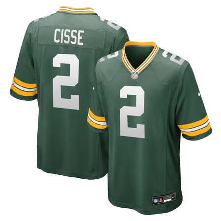 Men's Green Bay Packers #2 Brandon Cisse Green 2026 NFL Draft Game Jersey