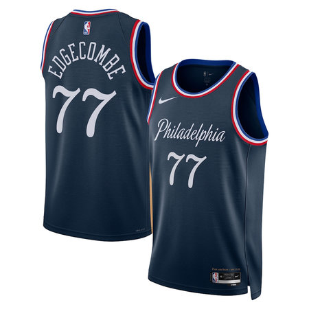 Men's Philadelphia 76ers #77 V. J. Edgecombe Nike Navy 2025/26 Swingman City Edition Jersey