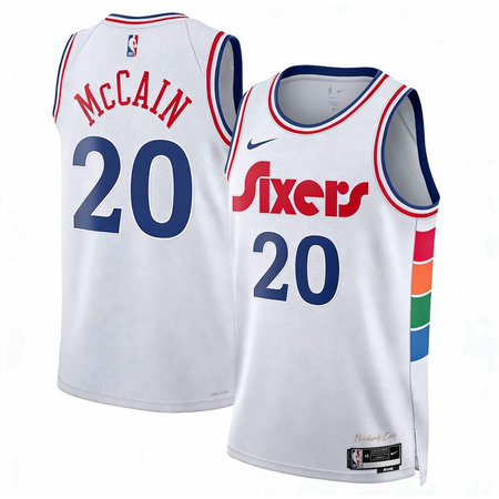 Women's Philadelphia 76ers #20 Jared McCain Nike White 2024/25 Swingman City Edition Jersey