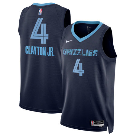 Men's Memphis Grizzlies #4 Walter Clayton Jr. Nike Navy Swingman Icon Edition Jersey