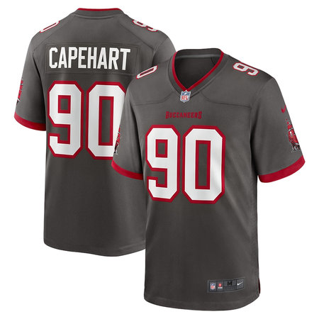 Men's Tampa Bay Buccaneers #90 DeMonte Capehart Nike Pewter Alternate Game Jersey