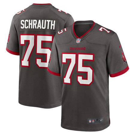 Men's Tampa Bay Buccaneers #75 Billy Schrauth Nike Pewter Alternate Game Jersey