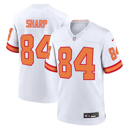 Men's Tampa Bay Buccaneers #84 Bauer Sharp White Player Game Jersey