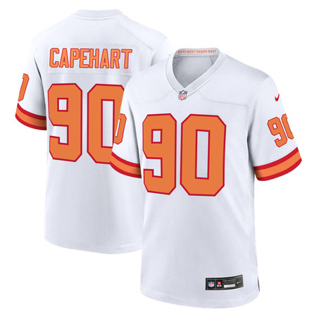 Men's Tampa Bay Buccaneers #90 DeMonte Capehart White Player Game Jersey