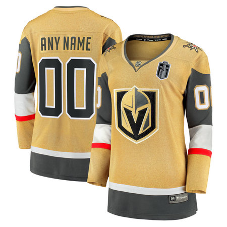 Women's Vegas Golden Knights Gold 2026 Stanley Cup Final Custom Jersey