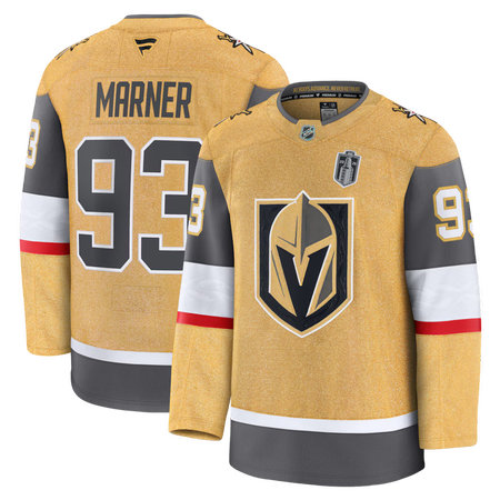 Men's Vegas Golden Knights #93 Mitch Marner Gold 2026 Stanley Cup Final Premium Jersey