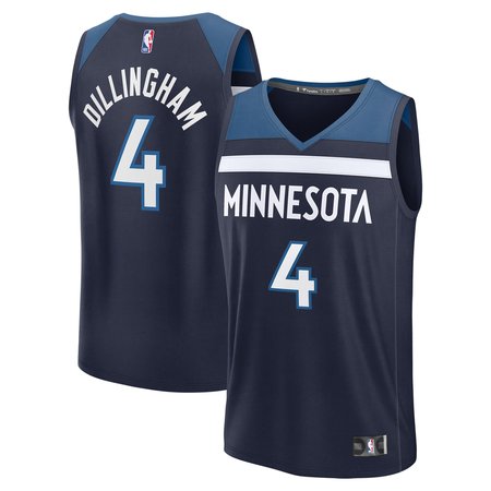 Youth Minnesota Timberwolves Rob Dillingham Navy 2024 NBA Draft Fast Break Player Jersey - Icon Edition