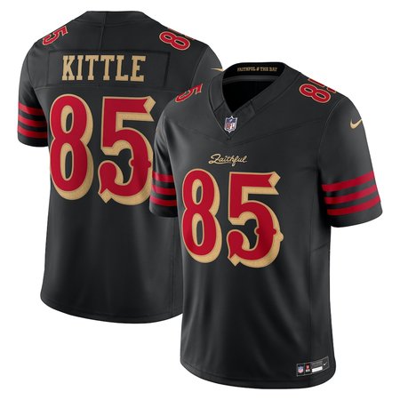 Youth San Francisco 49ers #85 George Kittle Black Rivalries Collection F.U.S.E. Vapor Limited Stitched Jersey