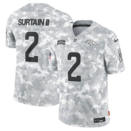 Men's Denver Broncos Patrick Surtain II Nike Arctic Camo 2024 Salute to Service Limited Jersey