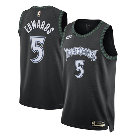 Men's Minnesota Timberwolves #5 Anthony Edwards Black 2025/26 Hardwood Classics Jersey