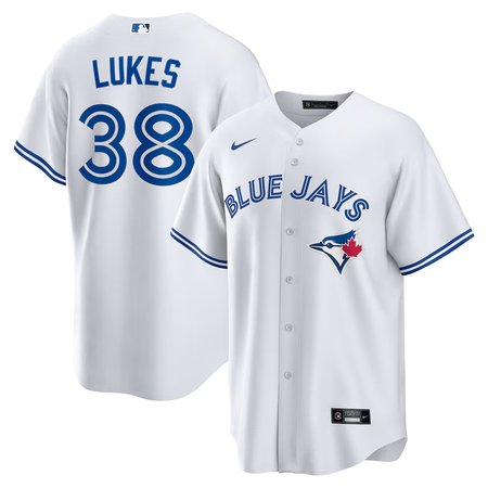 Youth Toronto Blue Jays #38 Nathan Lukes Nike White Home Replica Jersey