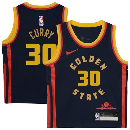 Toddler Golden State Warriors Stephen Curry Nike Navy 2024/25 Swingman Player Jersey - City Edition