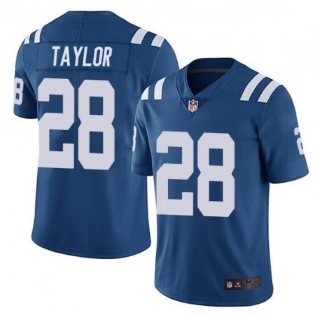 Men's Indianapolis Colts #28 Jonathan Taylor Blue Stitched Jersey