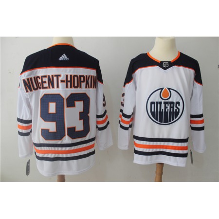 Men's Adidas Edmonton Oilers #93 Ryan Nugent-Hopkins White Stitched NHL Jersey