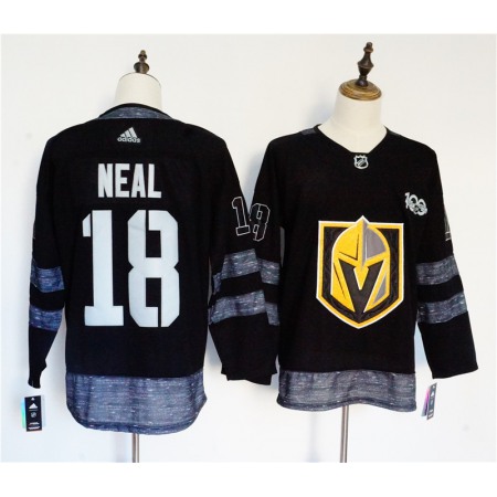 Men's Adidas Vegas Golden Knights #18 James Neal Black 1917-2017 100th Anniversary Stitched NHL Jersey