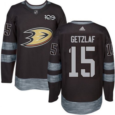 Ducks #15 Ryan Getzlaf Black 1917-2017 100th Anniversary Stitched NHL Jersey