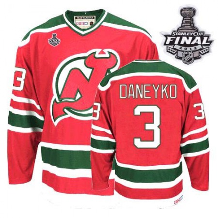 Devils #3 Ken Daneyko 2012 Stanley Cup Finals Red/Green CCM Team Classic Stitched NHL Jersey