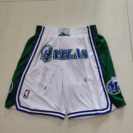 Dallas Mavericks White Shorts