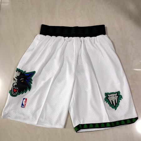 Minnesota Timberwolves White Shorts